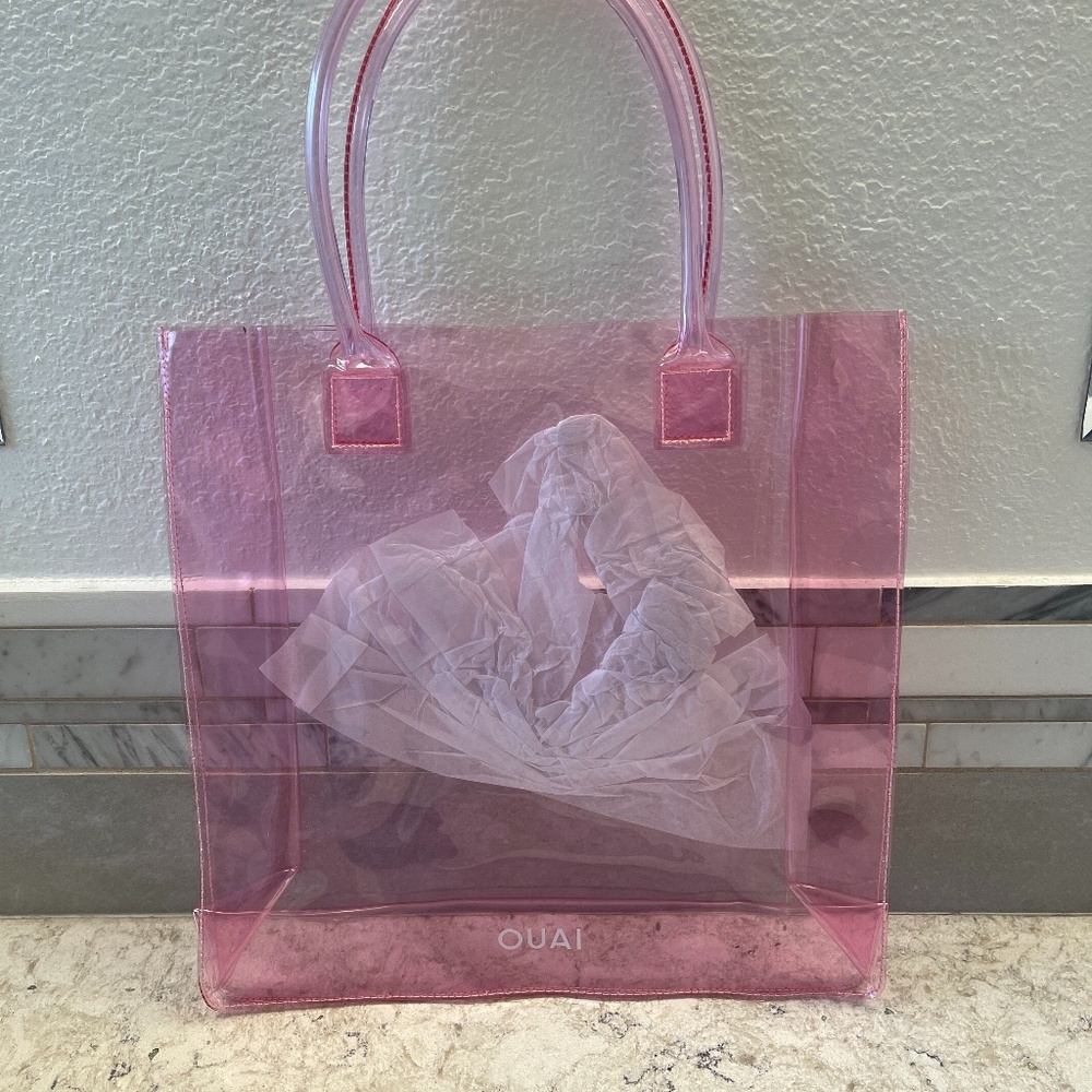 Pink Ouai Clear Tote bag